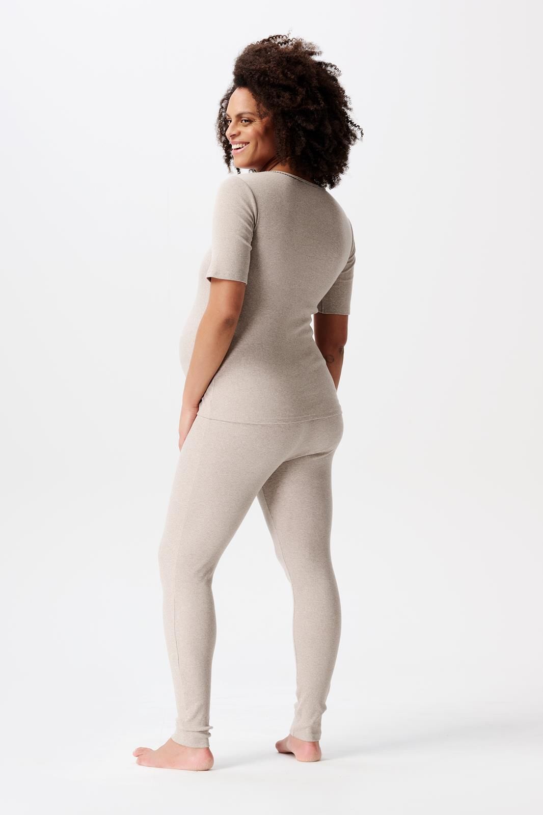 Noppies Maternity Pyjamatop met voedingsfunctie Renate - Taupe Melange