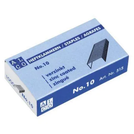 Alco Heftklammern Nr.10, verzinkt, 10 x 1000 Stück