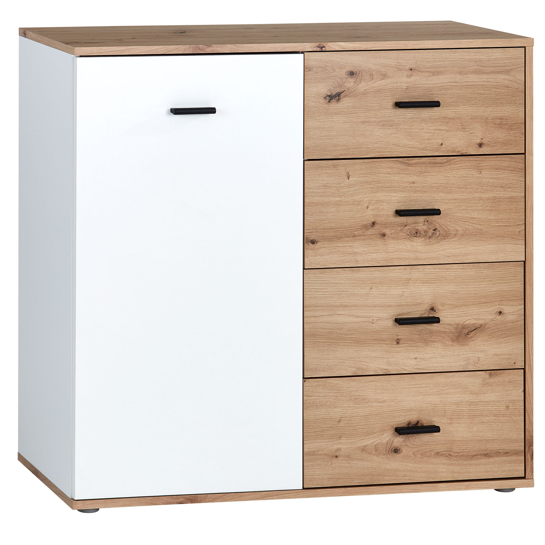 Kommode - Artisan Eiche - weiß - 96 cm
