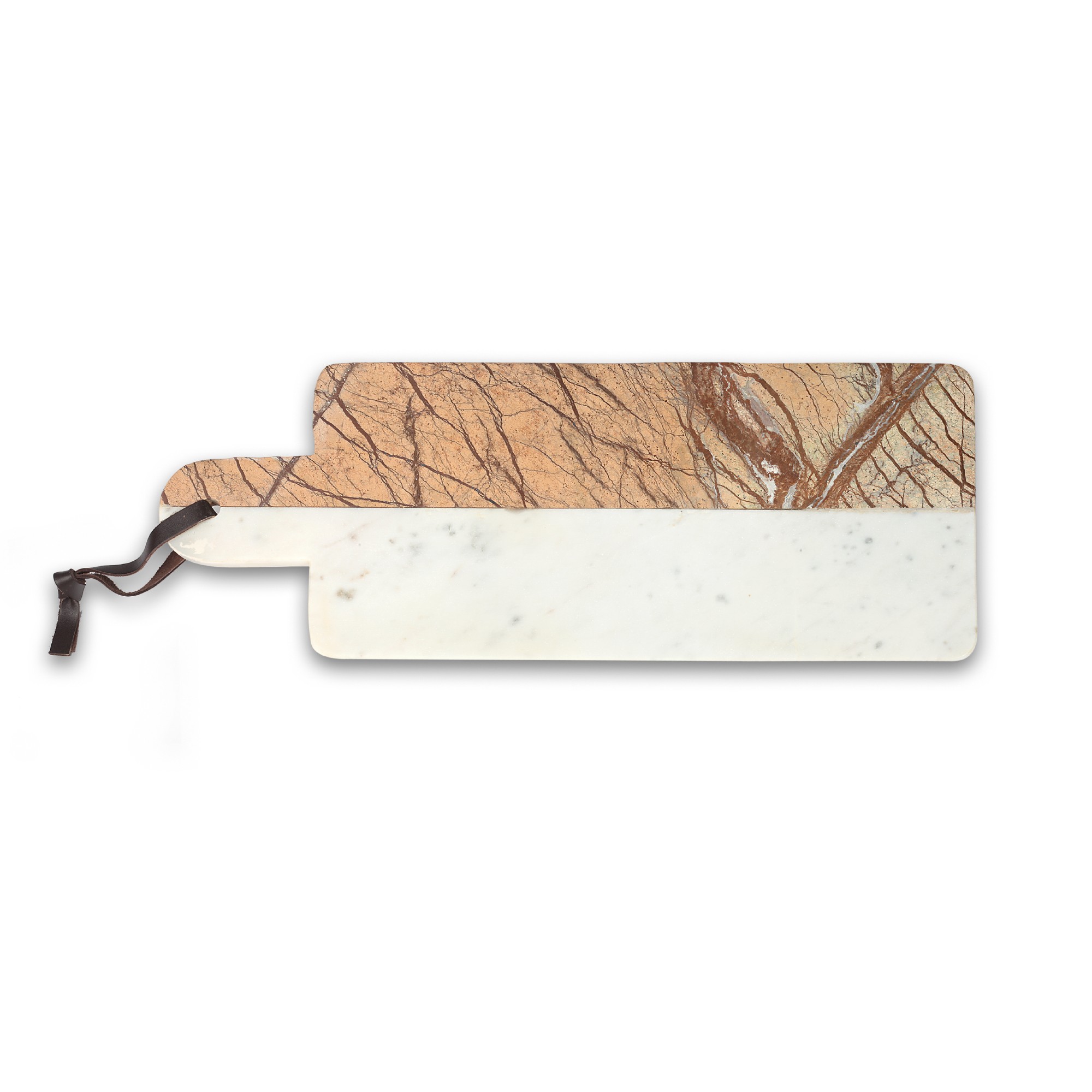 Schneidebrett 'Neel', weiß, braun, T 40 cm, B 15,5 cm, H 1 cm zu 26,50