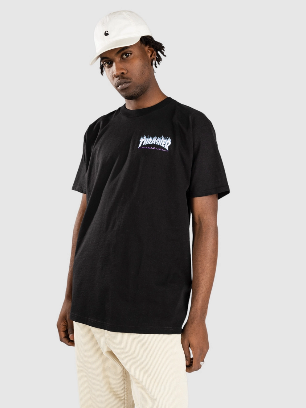 Santa Cruz X Thrasher Flame Dot T-Shirt black