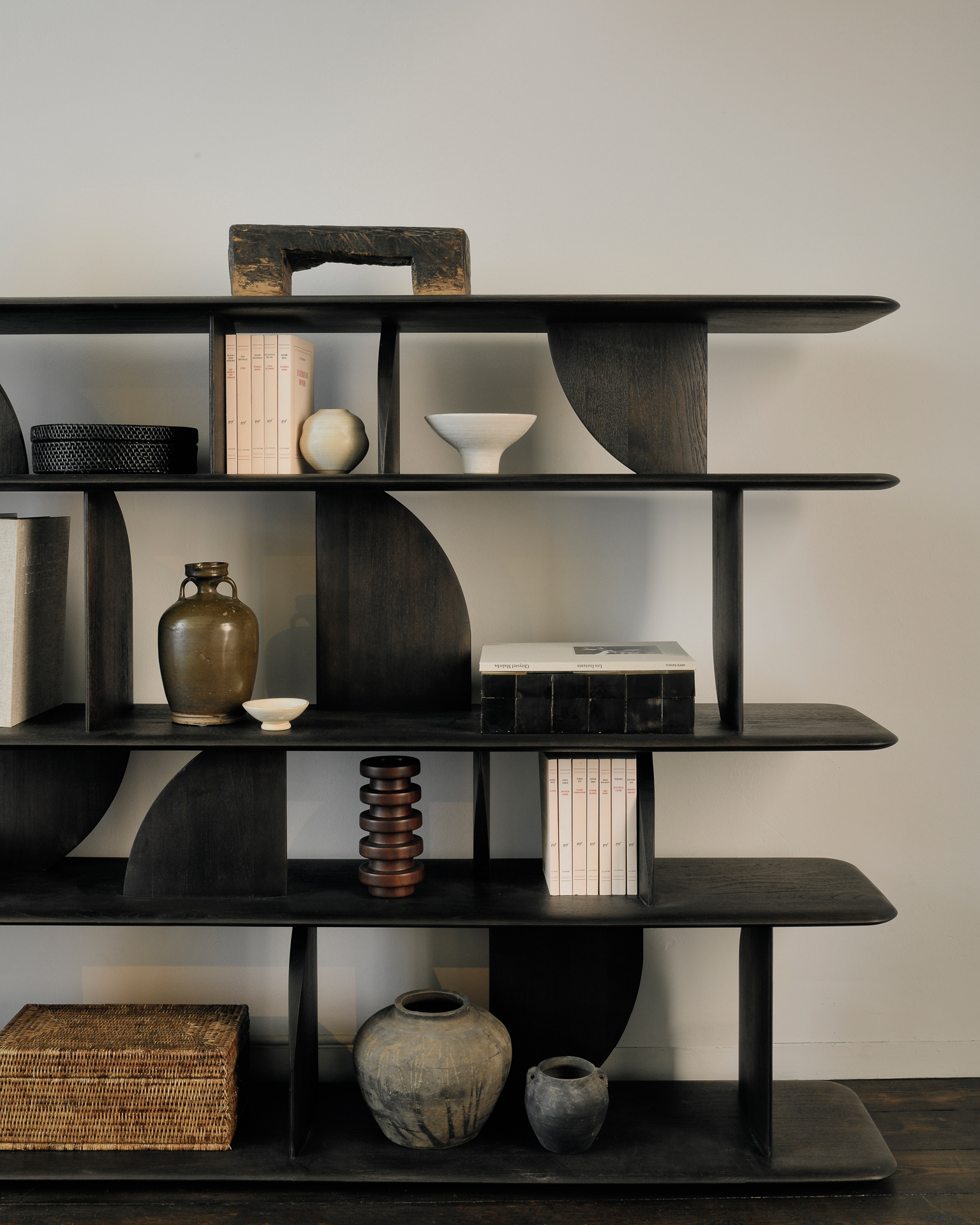 Geometric rek - teak donkerbruin