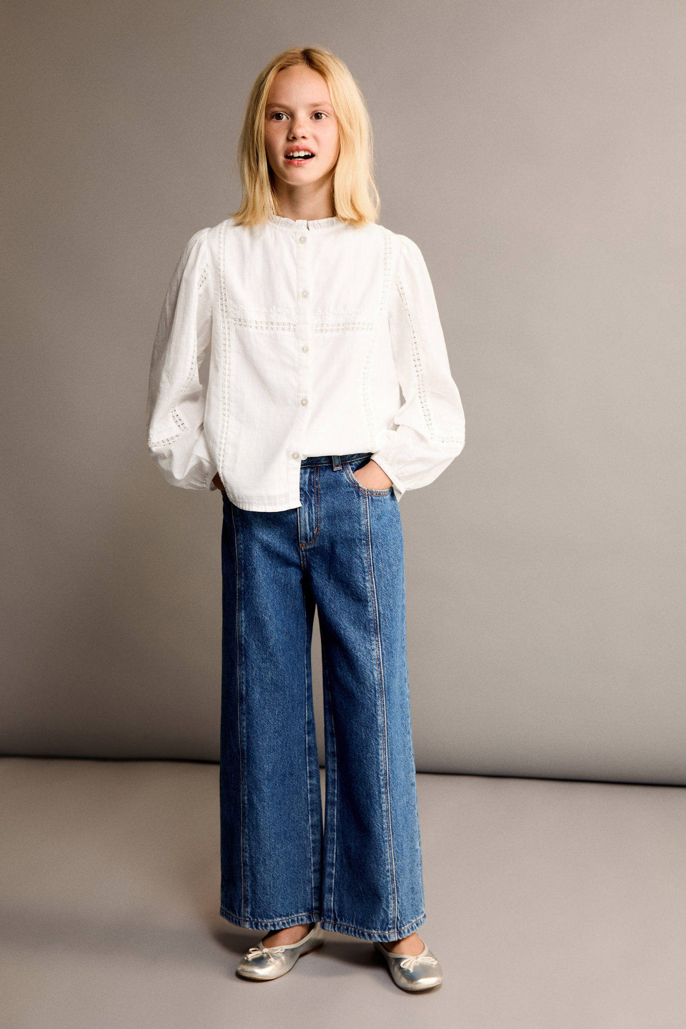 Mango Kids blouse wit