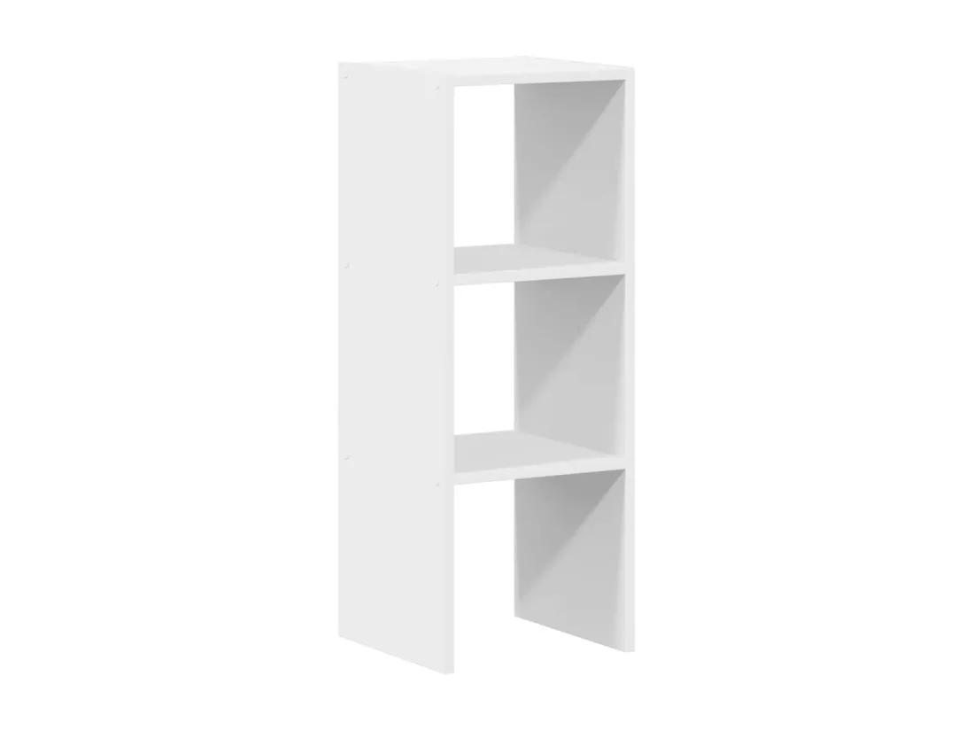 Bibliothèque empilable blanc 30x30x80 cm bois d'ingénierie
