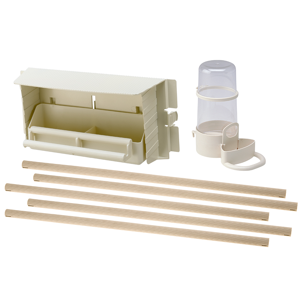 Ferplast volière pour oiseaux en bois fsc wilma, grande cage pour canaris perruches, petits oiseaux exotiques, accessoires inclus