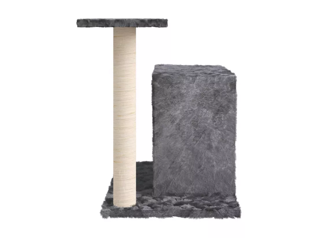 Arbre à chat avec griffoir en sisal Gris foncé 51 cm