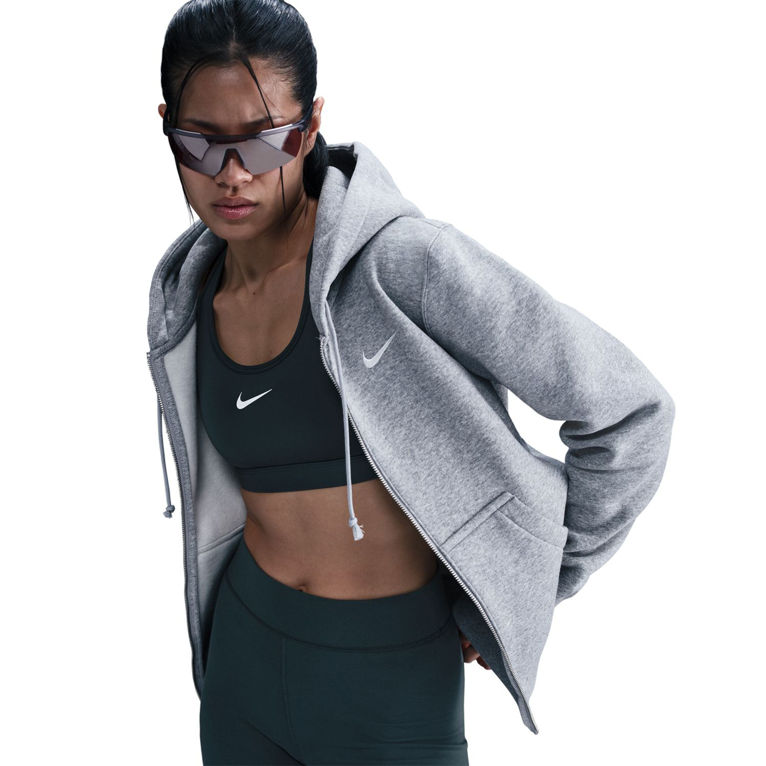 Nike Sportswear Phoenix Fleece Full-Zip Gilet En Coton Femmes - Gris