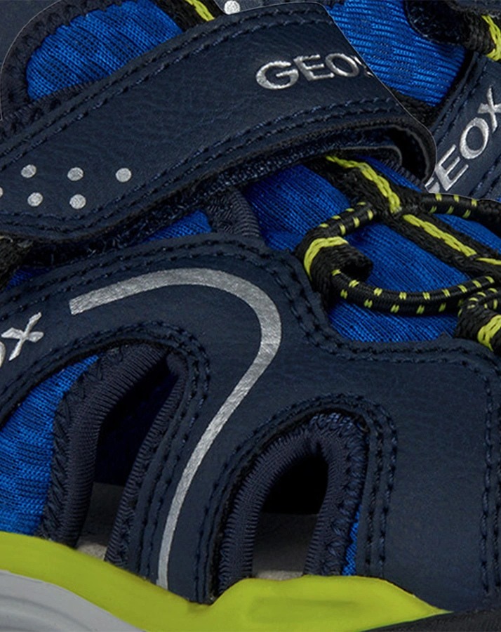 Trekking-Sandalen BOREALIS mit Zehenschutz in royal/lime
