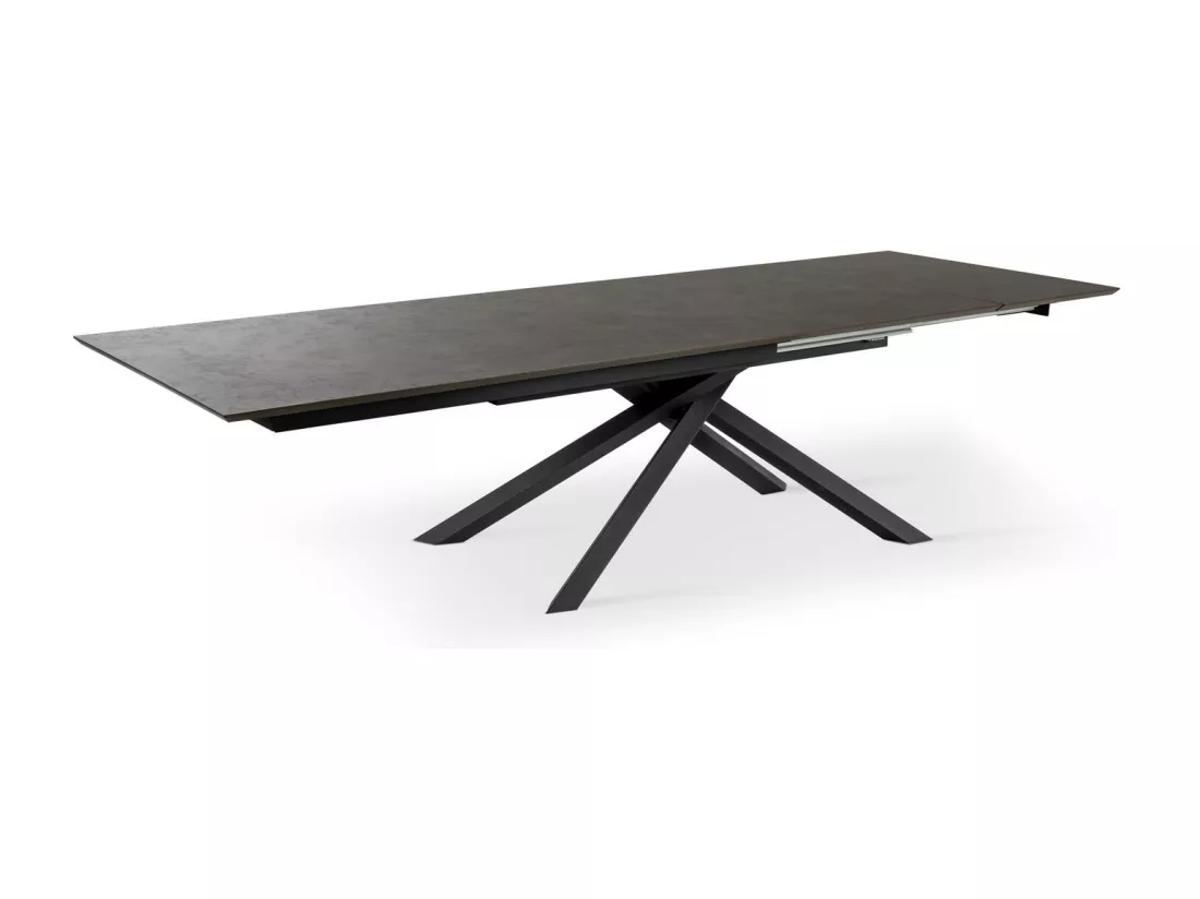 Xavier Table Extensible (170/270 x 90 cm) en HPL Noir