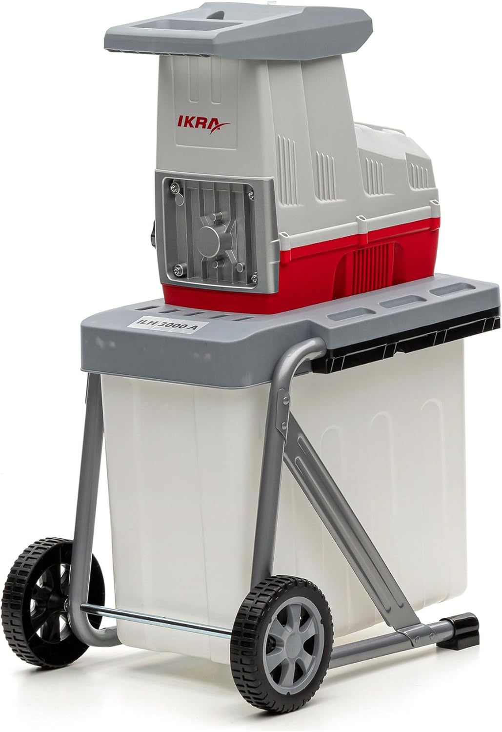IKRA 81002880 Elektro Gartenhäcksler Walzenhäcksler ILH 3000 A, leise robust wartungsarm, Starke 3.000 Watt, Aststärke bis 44mm, 230 V