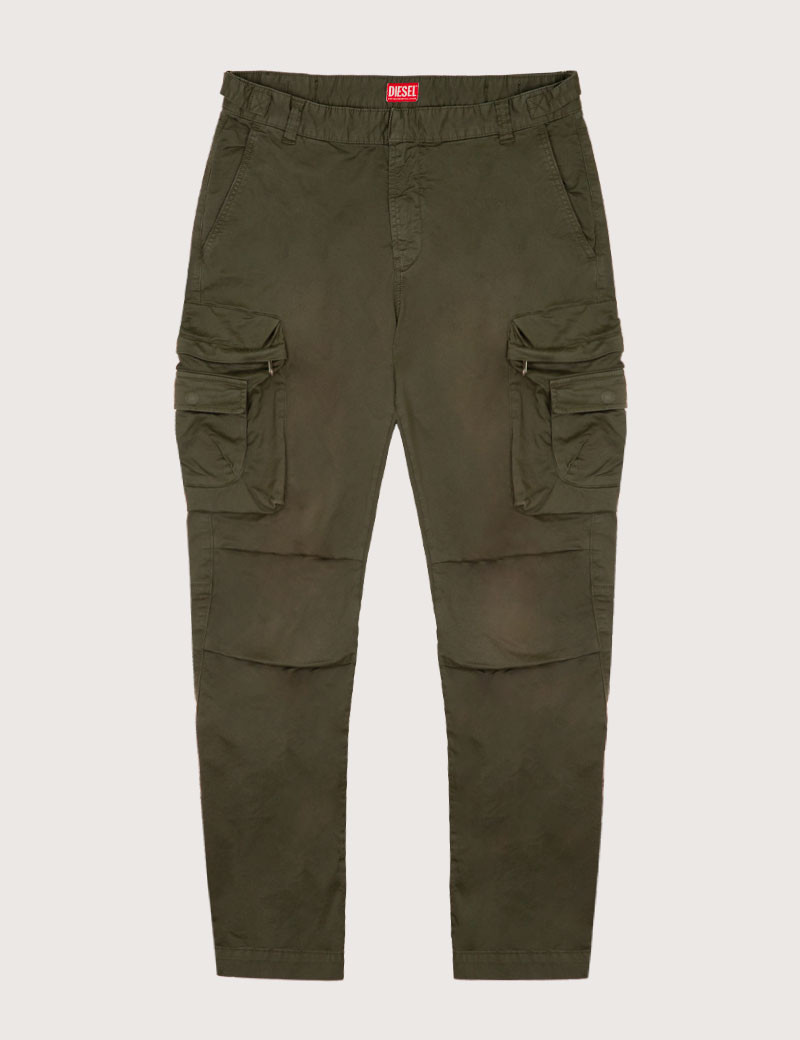 DIESEL PANTALON CARGO HOMME P-ARGYM KAKI