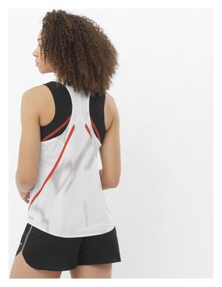 Débardeur Salomon S/Lab Speed Blanc/Rouge Femme