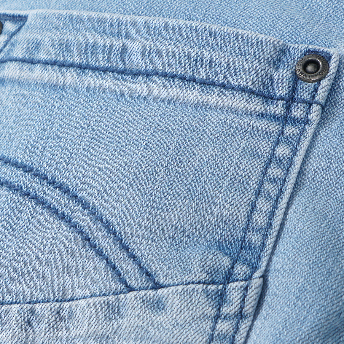 Topolino Jungen Slim-Jeans mit Used-Waschung hellblau