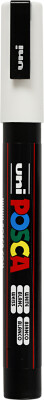 Posca Tusch - Nr. Pc-3M - Tykkelse 0,9-1,3 MM - Hvid