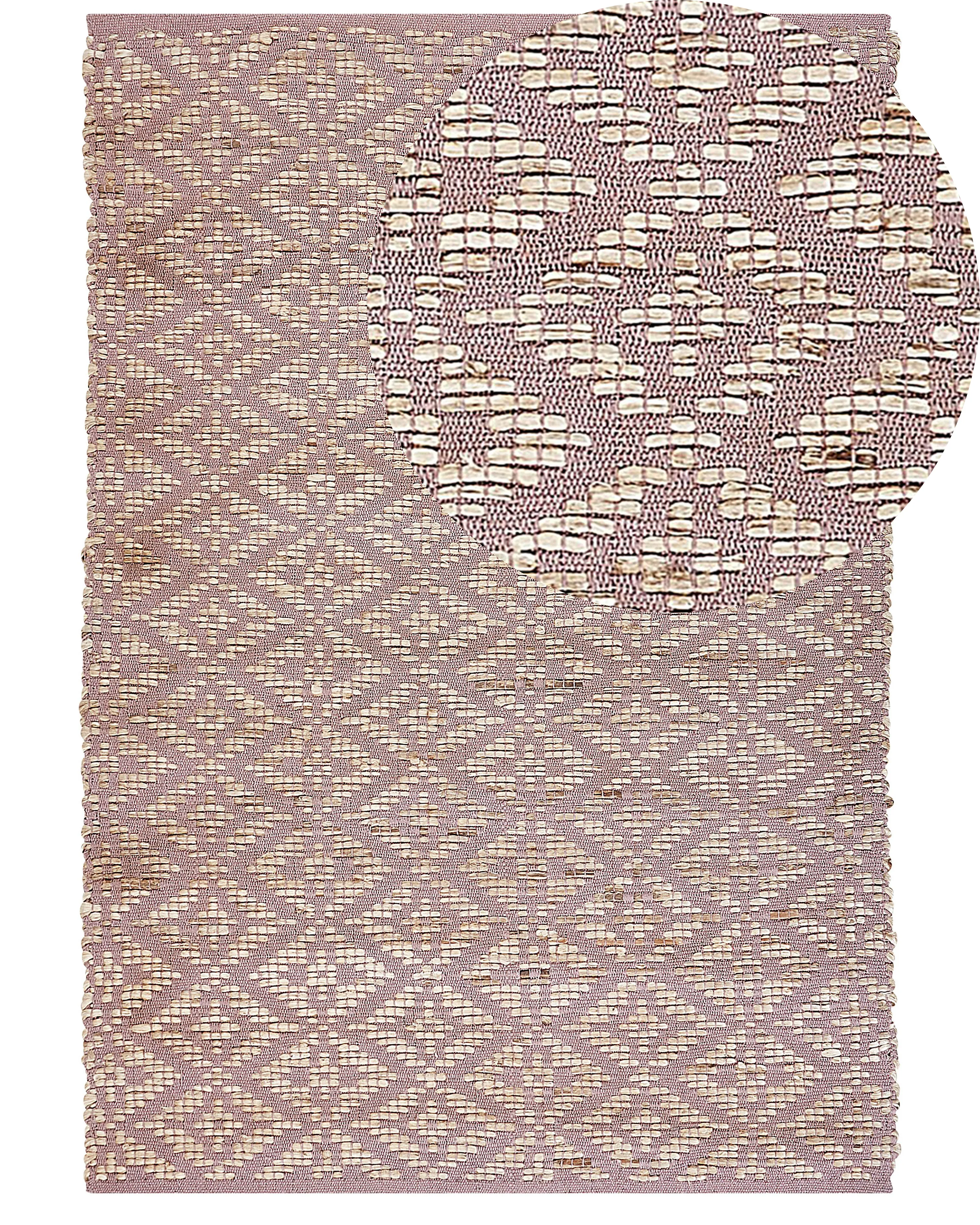 Vloerkleed GERZE Roze 160 x 230 cm Katoen