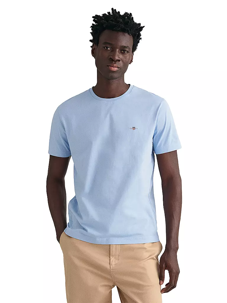 GANT T-Shirt Regular Fit hellblau