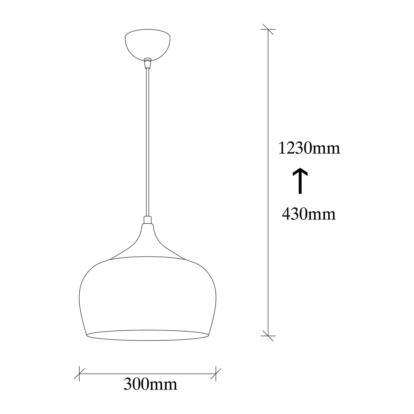 Opviq Suspension Berceste dorée - 30x30x123cm