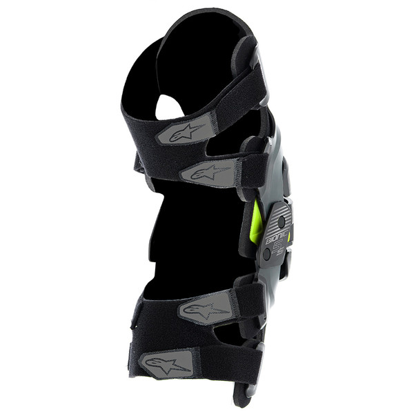 Alpinestars - Orthèses de genou enfant Bionic 5S Noir / Anthracite / Jaune fluo