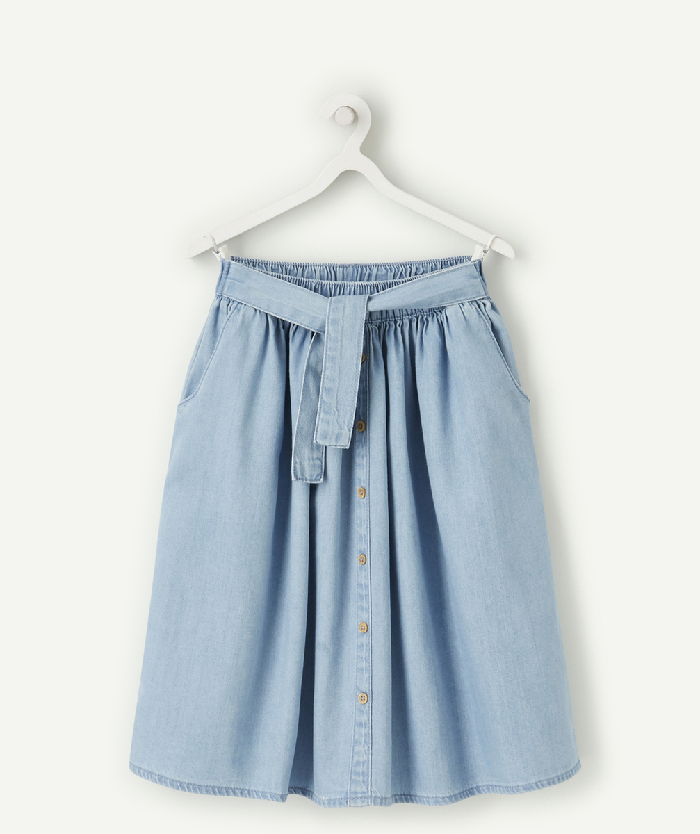 JUPE LONGUE FILLE EN DENIM LOW IMPACT