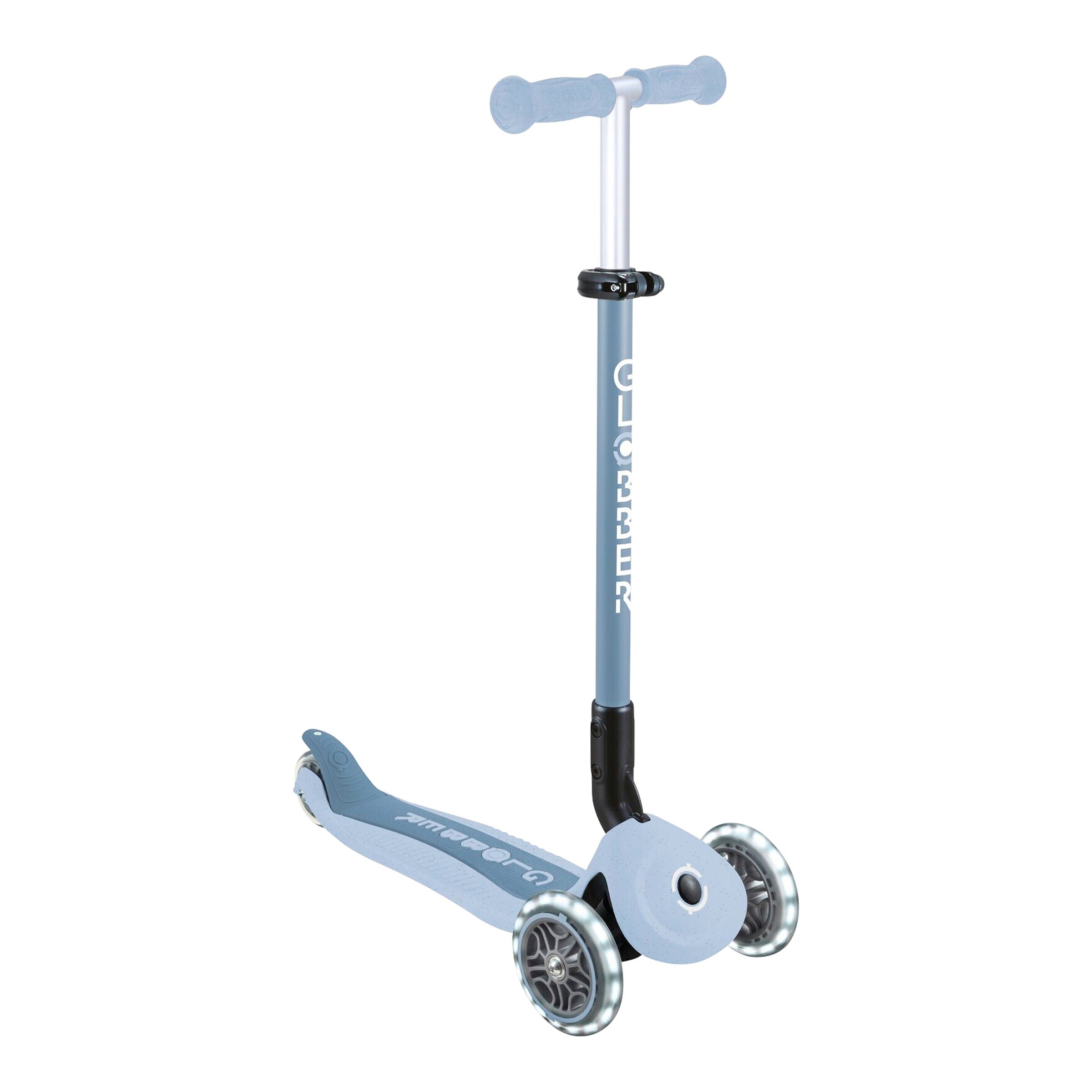 Globber Scooter 3in1 Go-Up active ECO mit Leuchtrollen blaubeere
