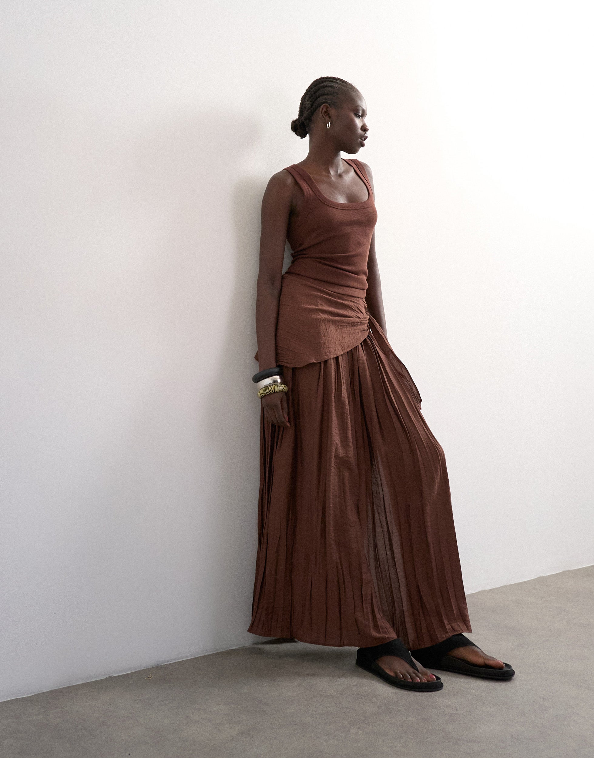 TSNAYA Mid waist Lange rok