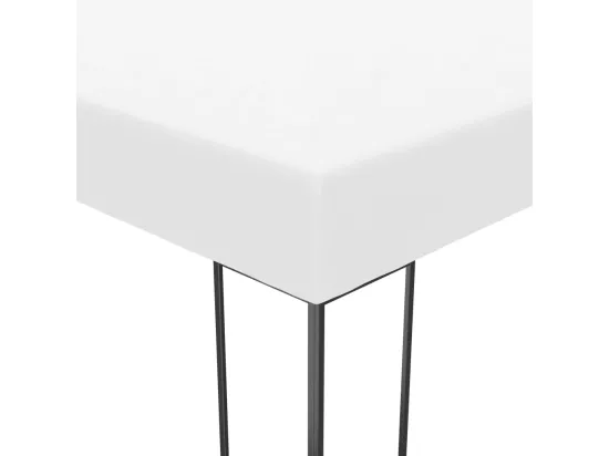 Chapiteau de jardin avec guirlande lumineuse à LED 3x3 m Blanc