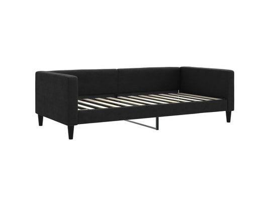 VIDAXL - Lit de jour avec lit gigogne noir 100x200 cm tissu