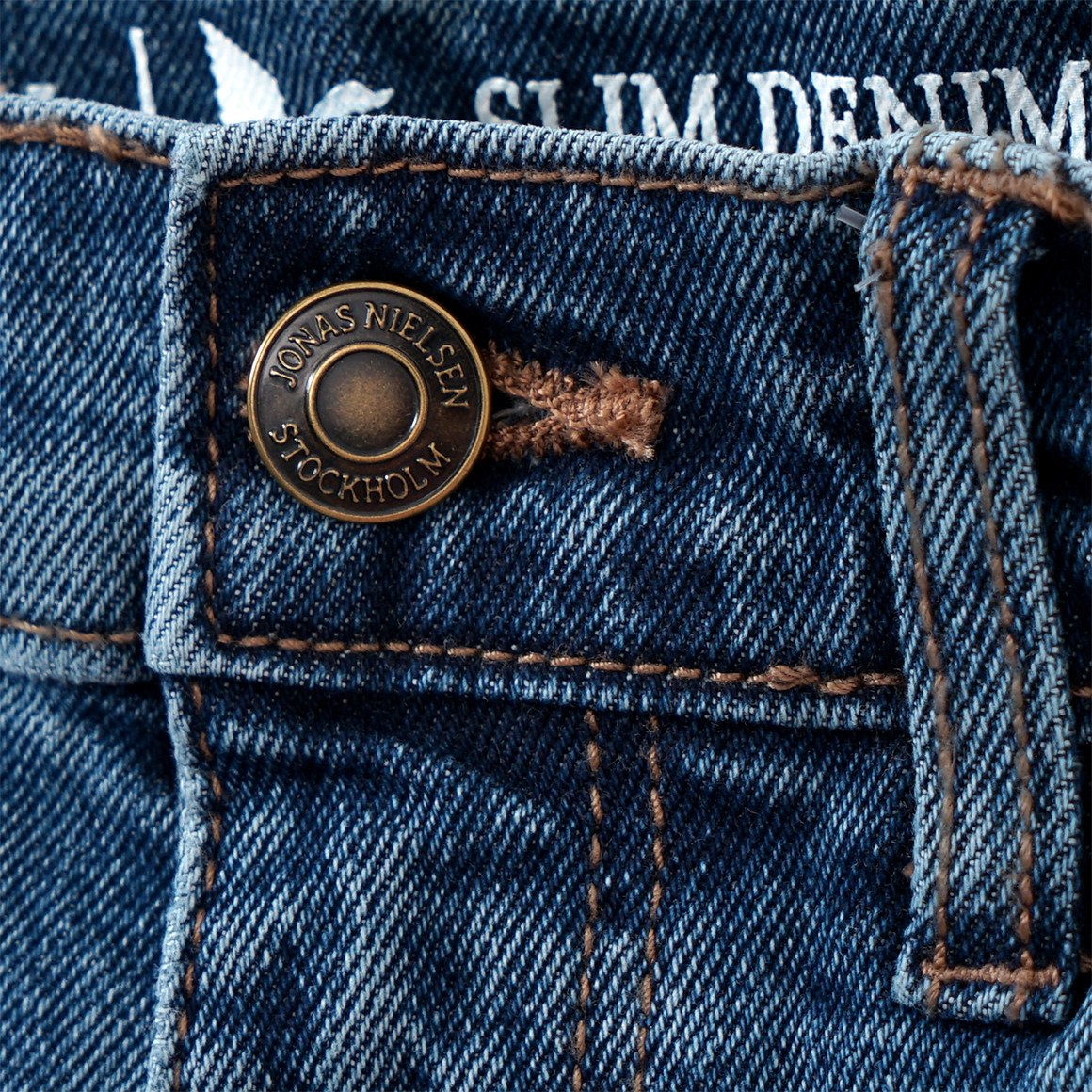 Jonas Nielsen Jungen Slim-Jeans mit Used-Waschung dunkelblau
