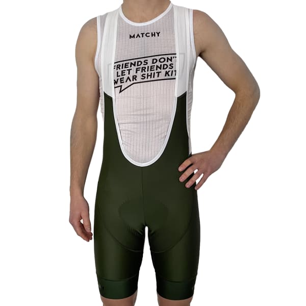 Cuissard vélo MATCHY CYCLING CUISSARD CLASSIQUE COURT OLIVE