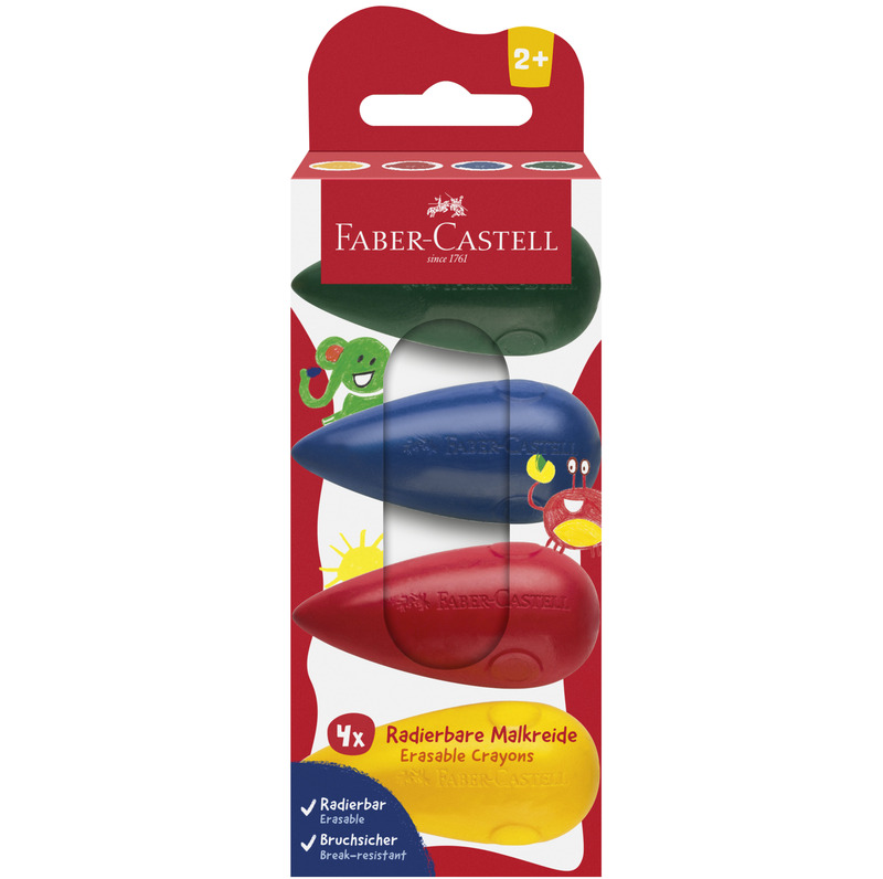Faber-Castell Wachsmalstifte Birne, 4 Stück, assortiert