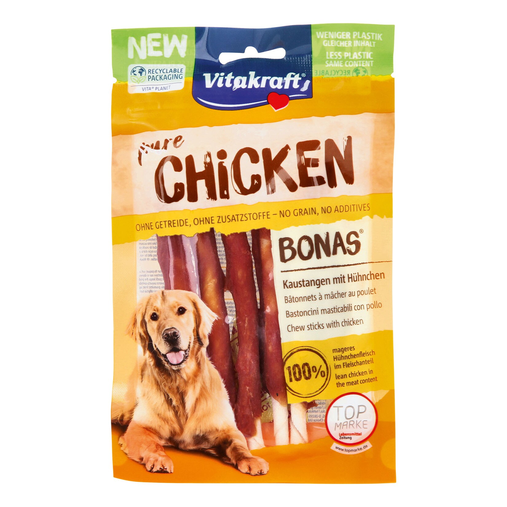 Vitakraft Chicken Bonas Kaustangen Huhn 80 g, 13er Pack
