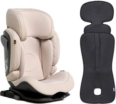 Beemoo Recline i-Size Beltestol inkl. Petite Chérie Ventilerende Sittepute, Oat/Antracit