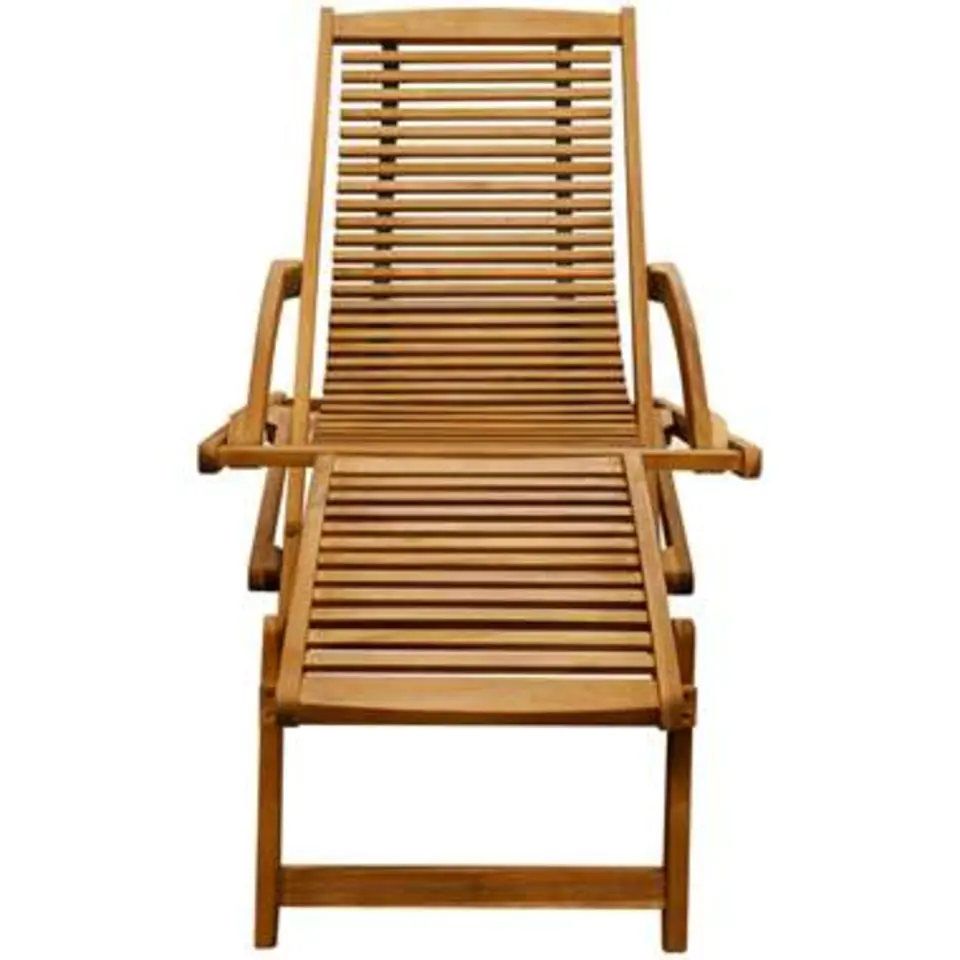 vidaXL - Ligstoel - Bruin - Hout
