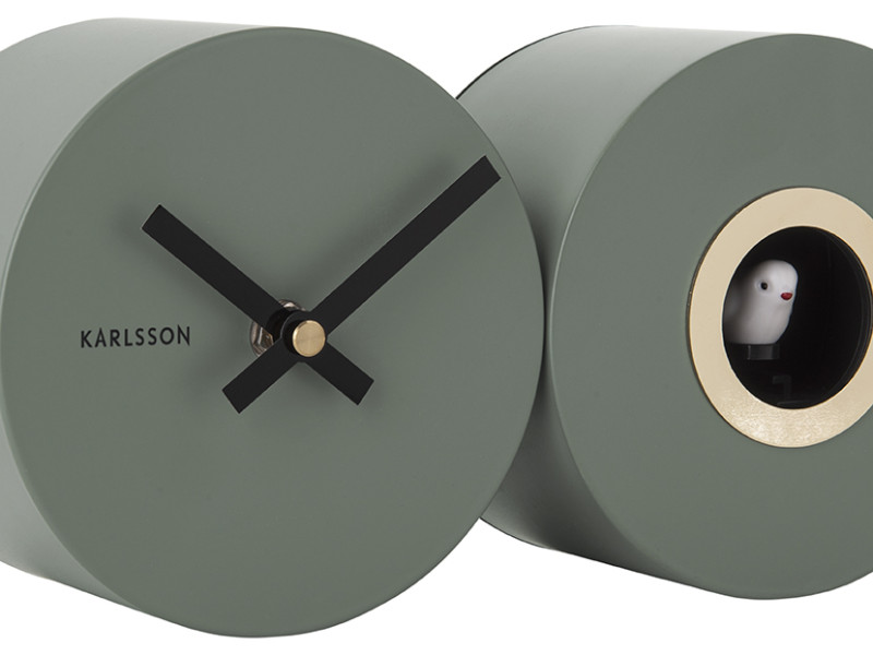 Wall Clock Duo Cuckoo KA5789BK Black