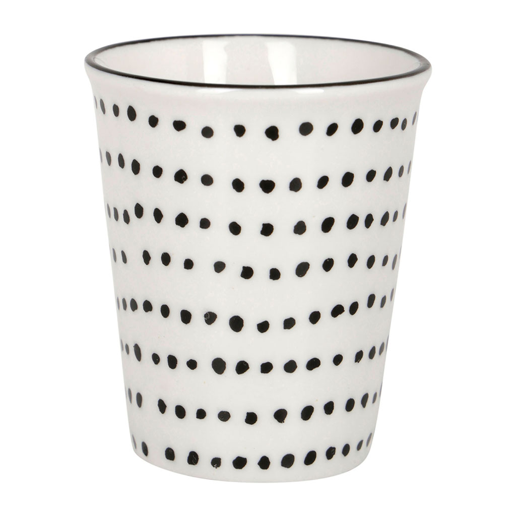 Gobelet MIXT à points porcelaine 9cl