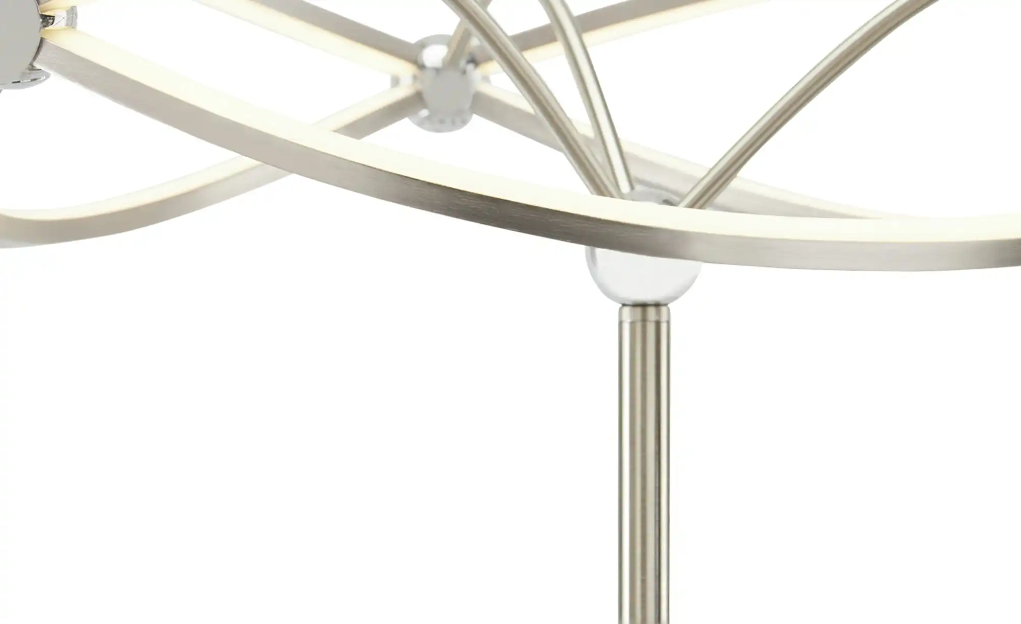Trio LED-Stehleuchte, Nickel-matt, geschwungen