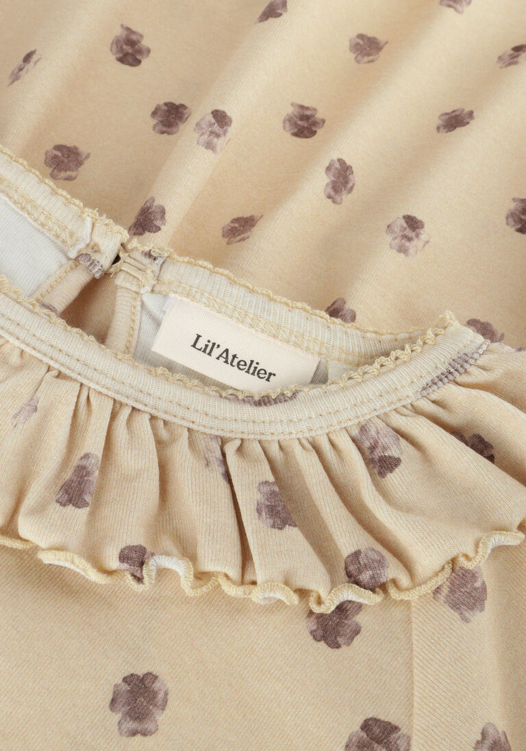 LIL\\' ATELIER beige lil' atelier  nmfgaya 3/4 loose dress