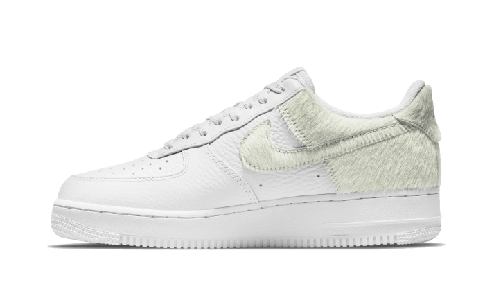 Nike Air Force 1 Low White Pony Hair Heel