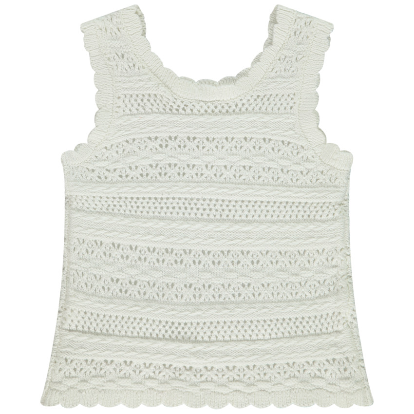 Débardeur en tricot et cochet pour bébé fille