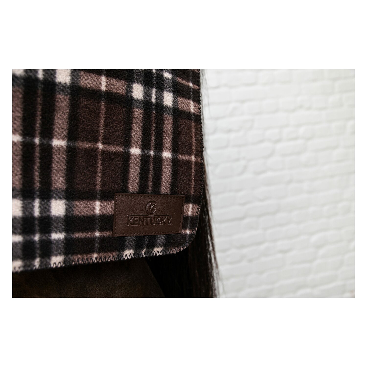 KENTUCKY Fleecedecke Heavy Square  - check/print - 200 cm