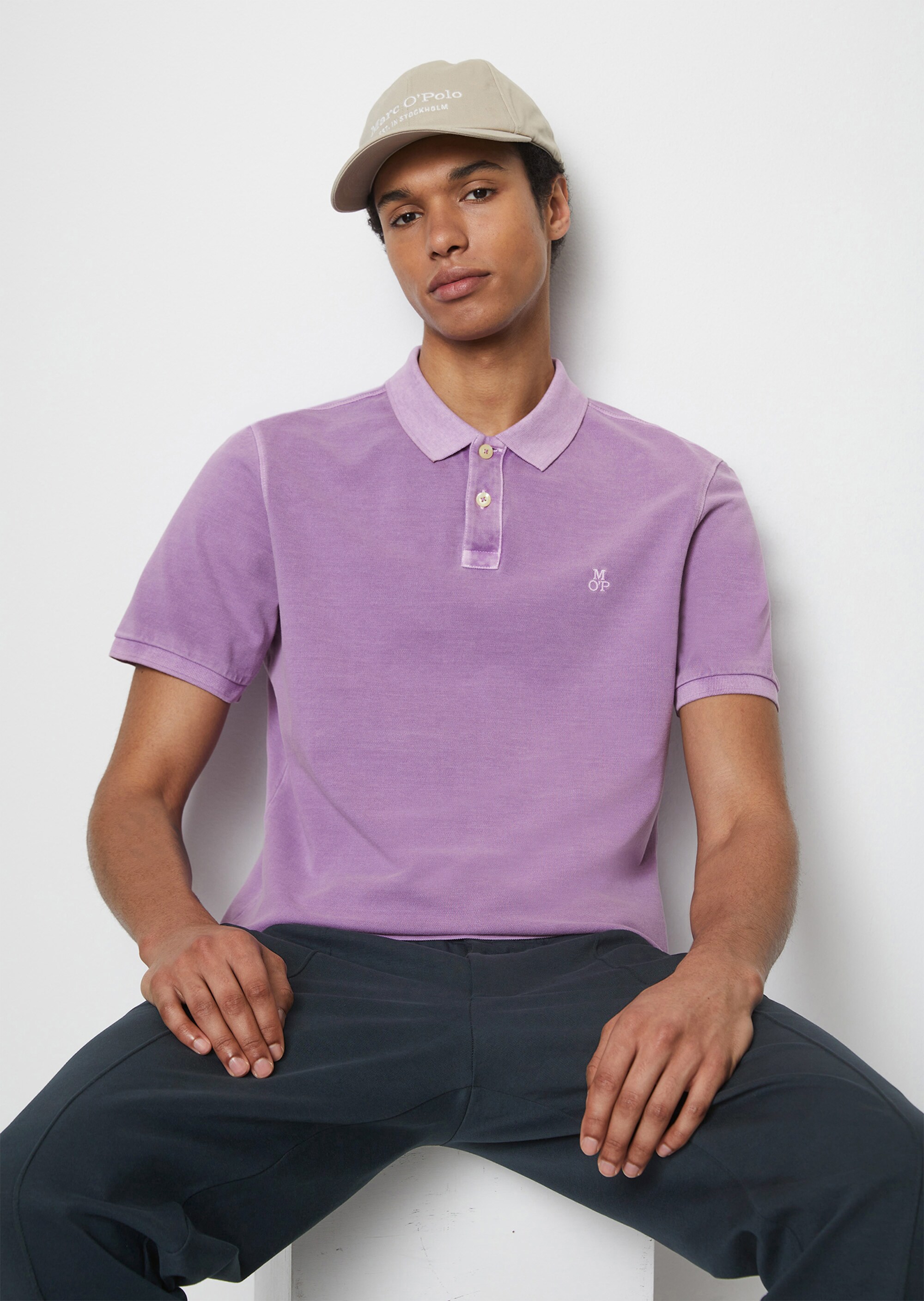Kurzarm-Poloshirt Piqué regular aus Bio-Baumwolle