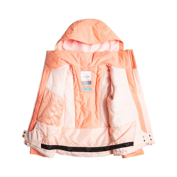 Veste de ski ROXY FREE JET BLOCK GIRL JK PEACH PINK
