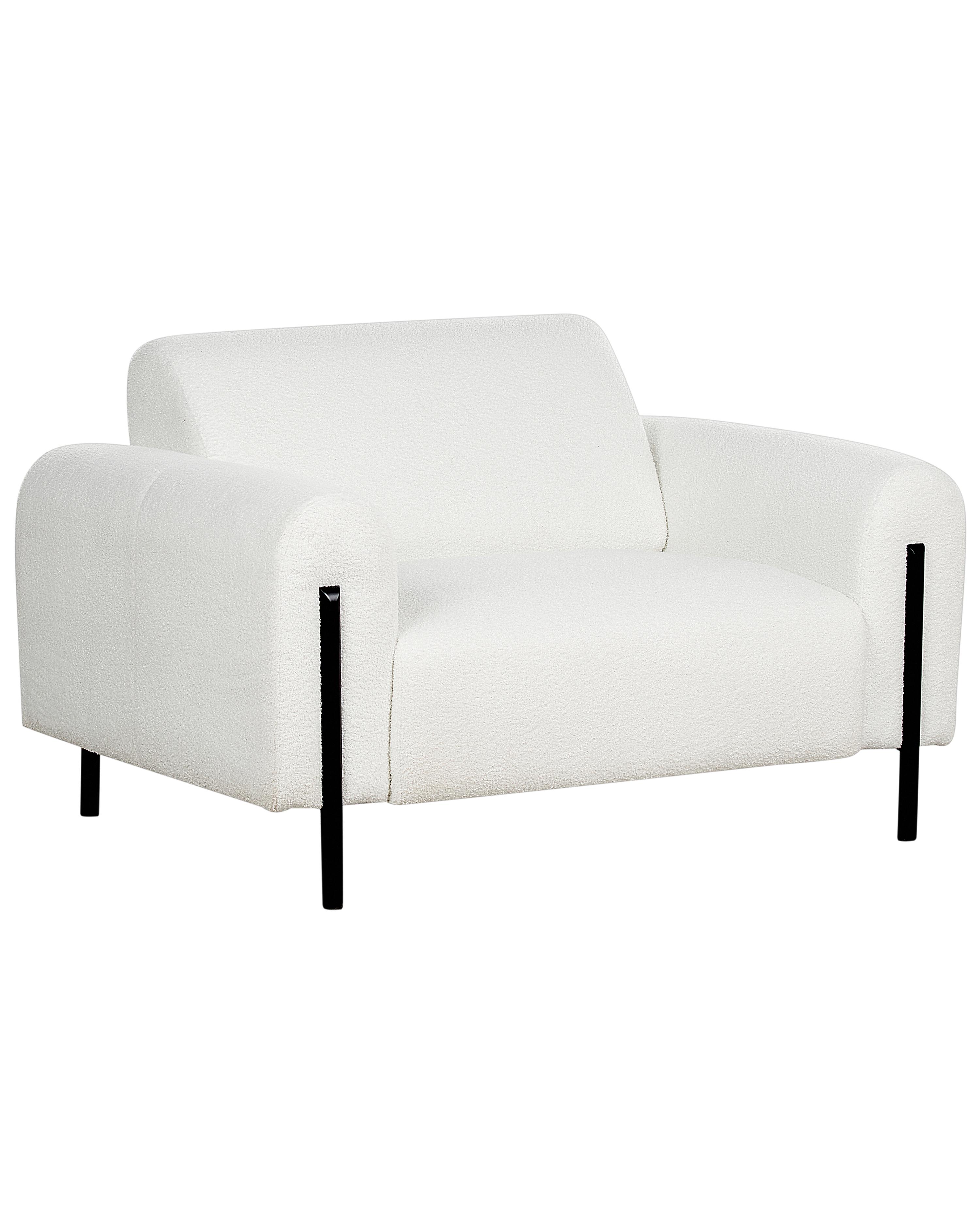 Fauteuil ASKIM Bouclé Wit