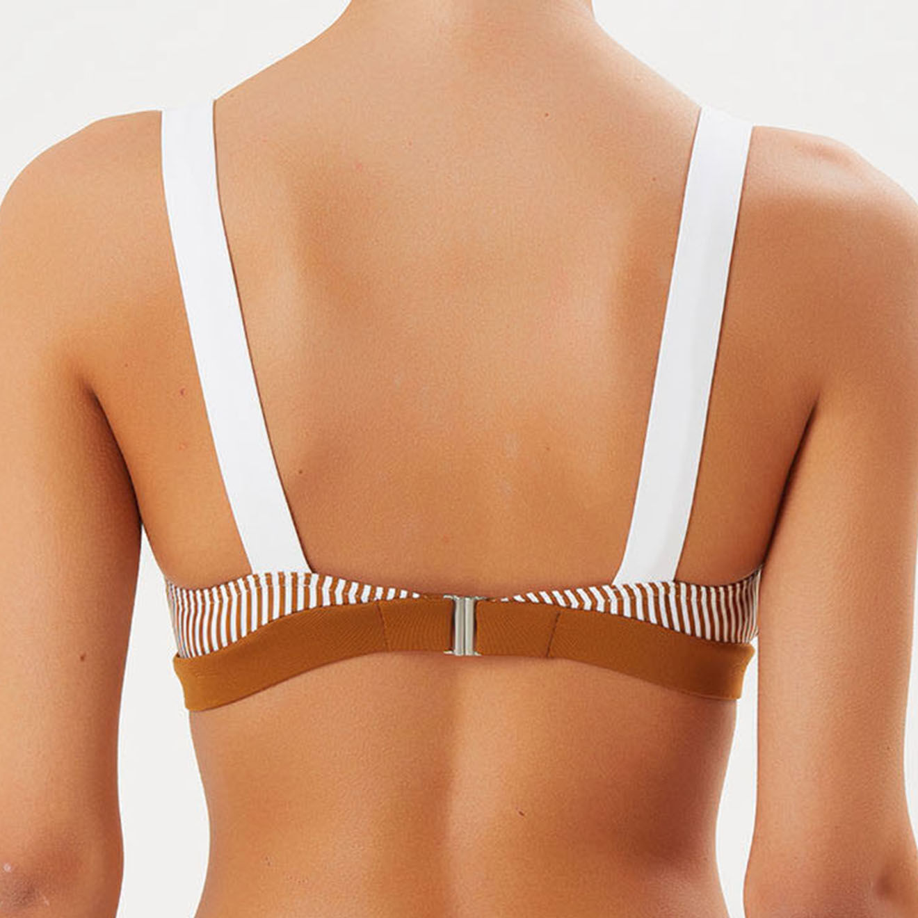 Iodus Haut de maillot de bain paddé Lezaka blanc/moka