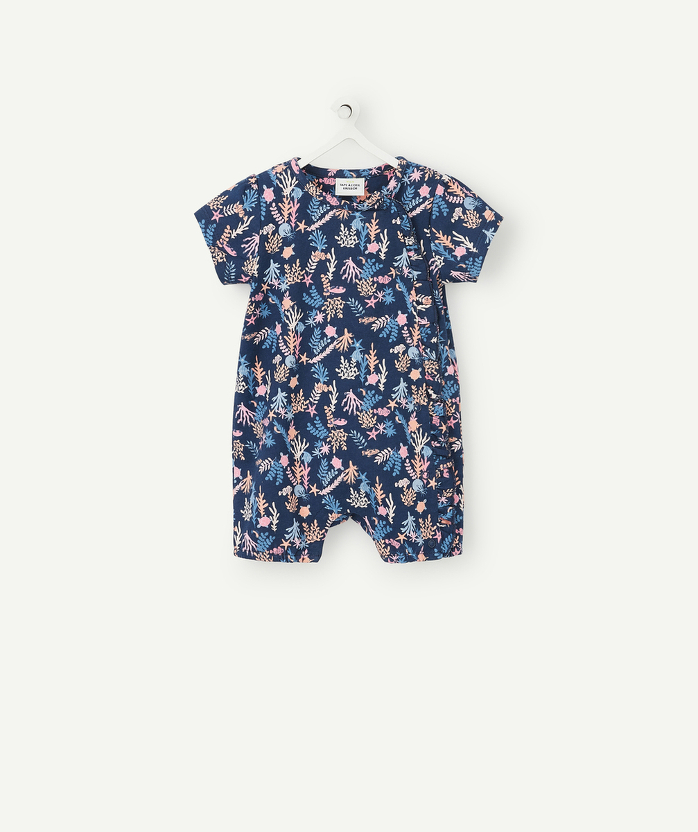 DORS BIEN SHORT EN COTON BIO BLEU MARINE ET IMPRIMÉ