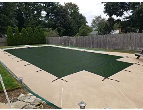 WaterWarden SCMG16X32CS Pool-Sicherheitsabdeckung, 16X32CS, grünes Netzgewebe, 20 Jahre Garantie