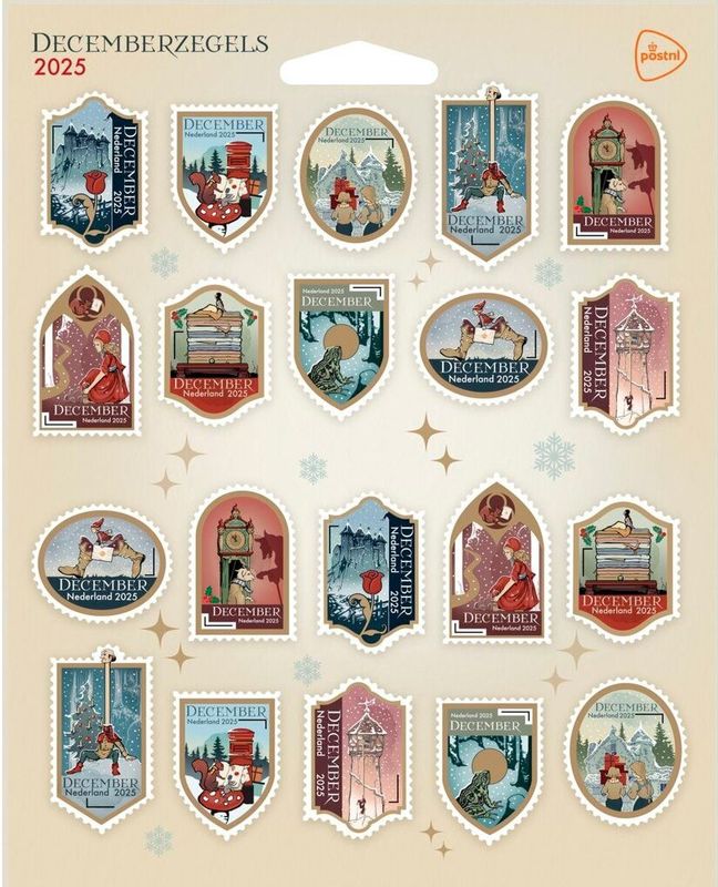 PostNL - Decemberzegels 2025 - Postzegels - Cadeautje Efteling Sprookjesboek
