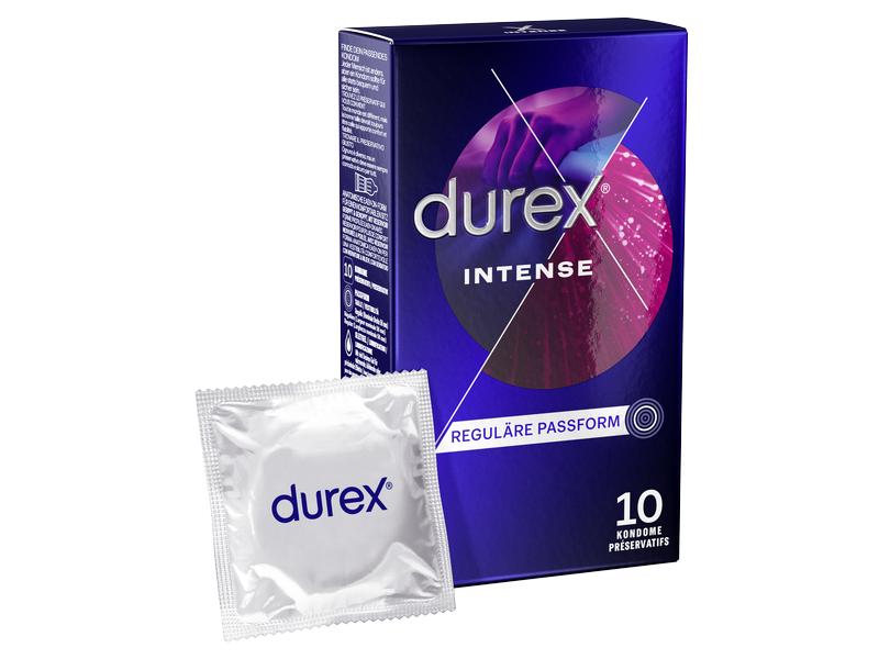 Durex Kondome Intense Orgasmic 10 Stück Hochwertige Präservative zur sicheren Verhütung
