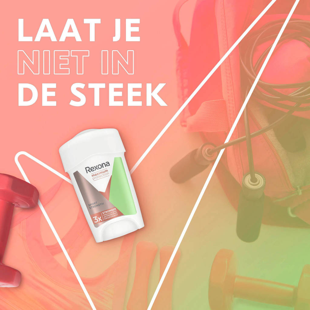 de hele dag fris en fruitig !Sport Strength anti-transpirant deodorant stick - 6 x 45 ml