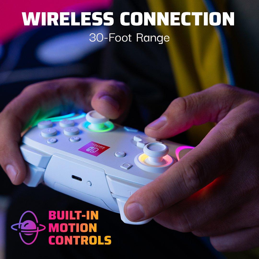 PDP Afterglow™ Wave Nintendo Wireless Controller: White with Motion